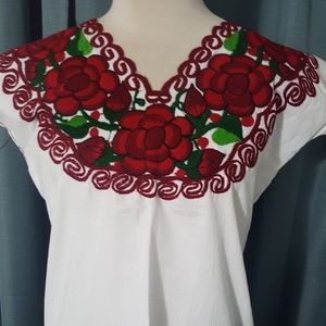 Mexican embroidered blouse